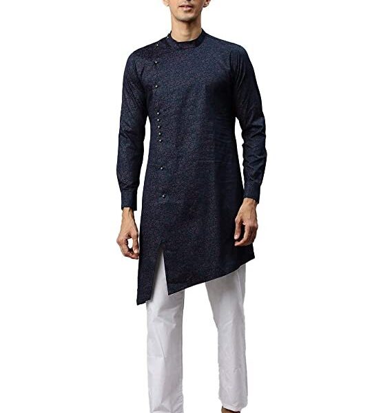 Printed Casual Cotton Full Sleeves Kurta for Men